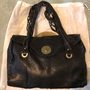 All You Need Black Leather Purse w/ dust bag